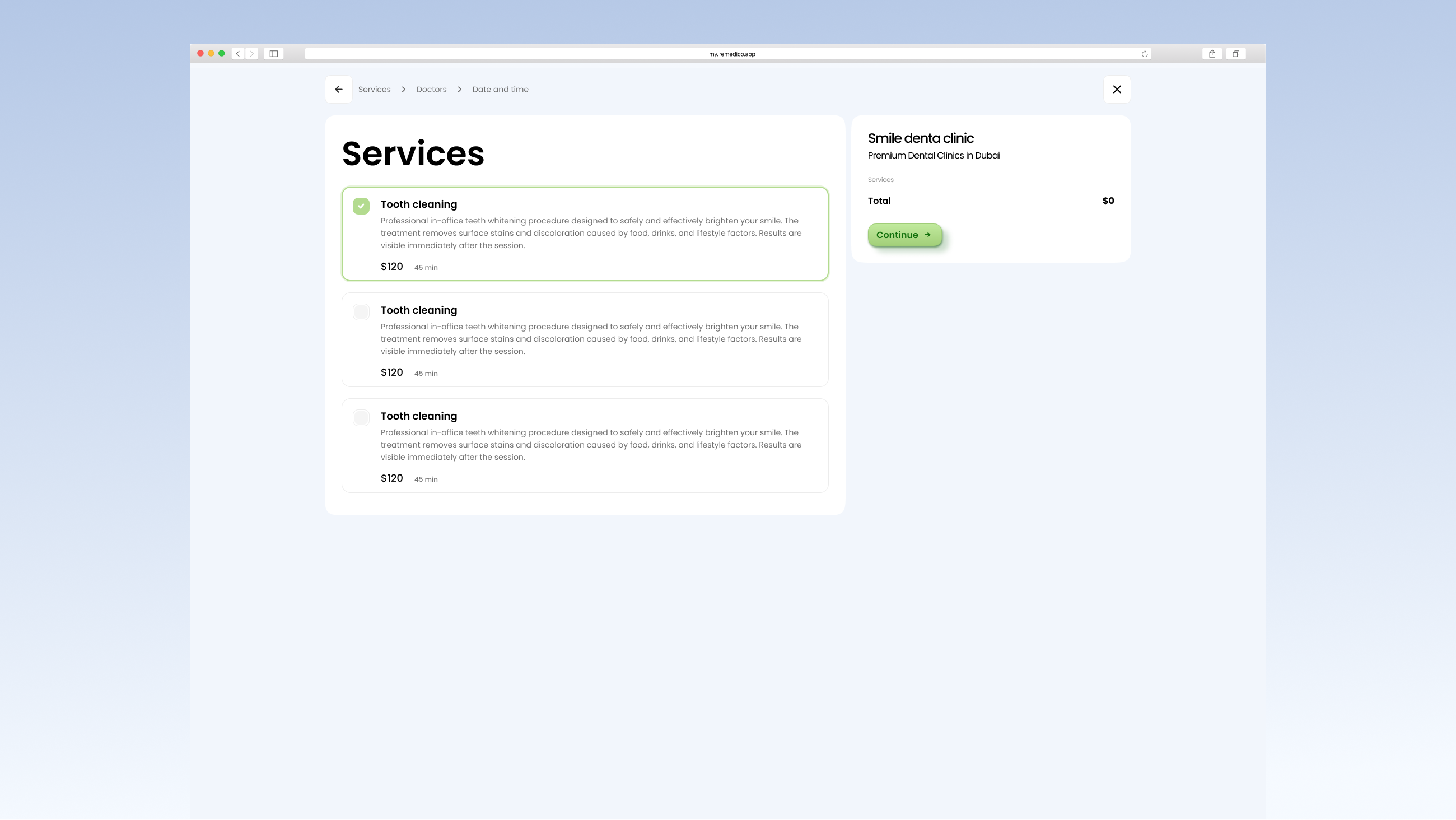 Step 2 · Services